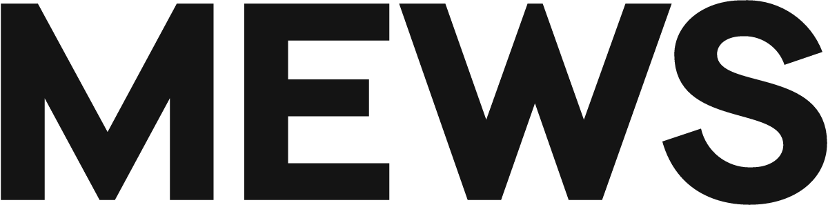 Mews logo before 2026 rebrand