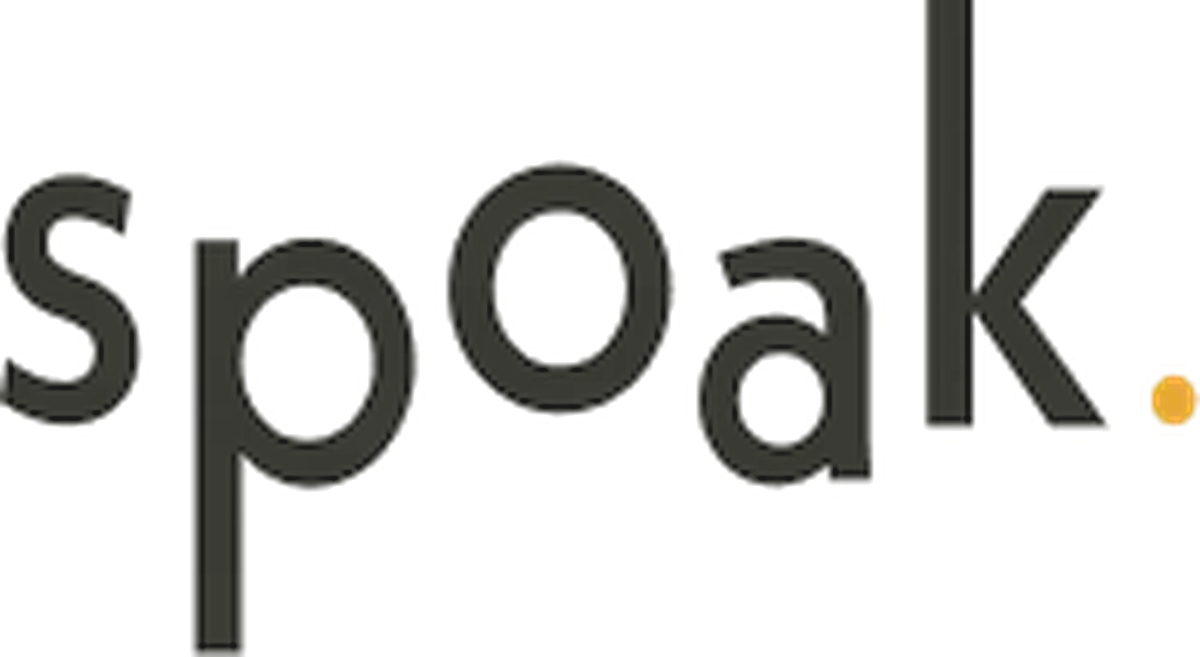 Logo de Spoak antes del rebranding de 2026
