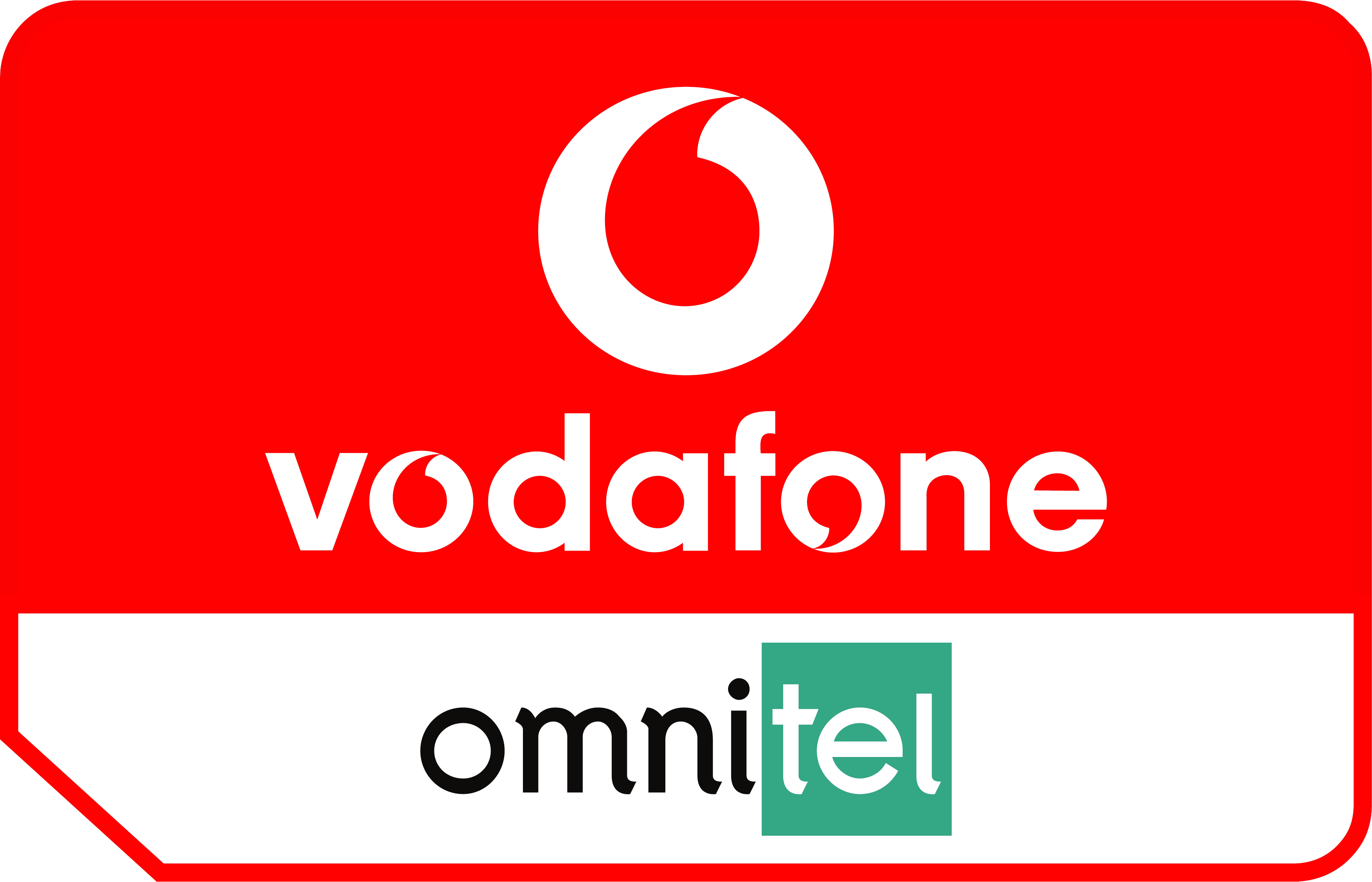 Vodafone Italy logo before 2003 rebrand
