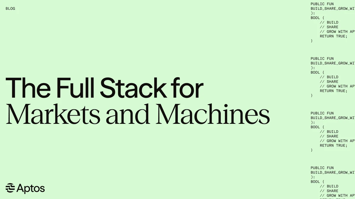 Tarjeta de Aptos: «The Full Stack for Markets and Machines»