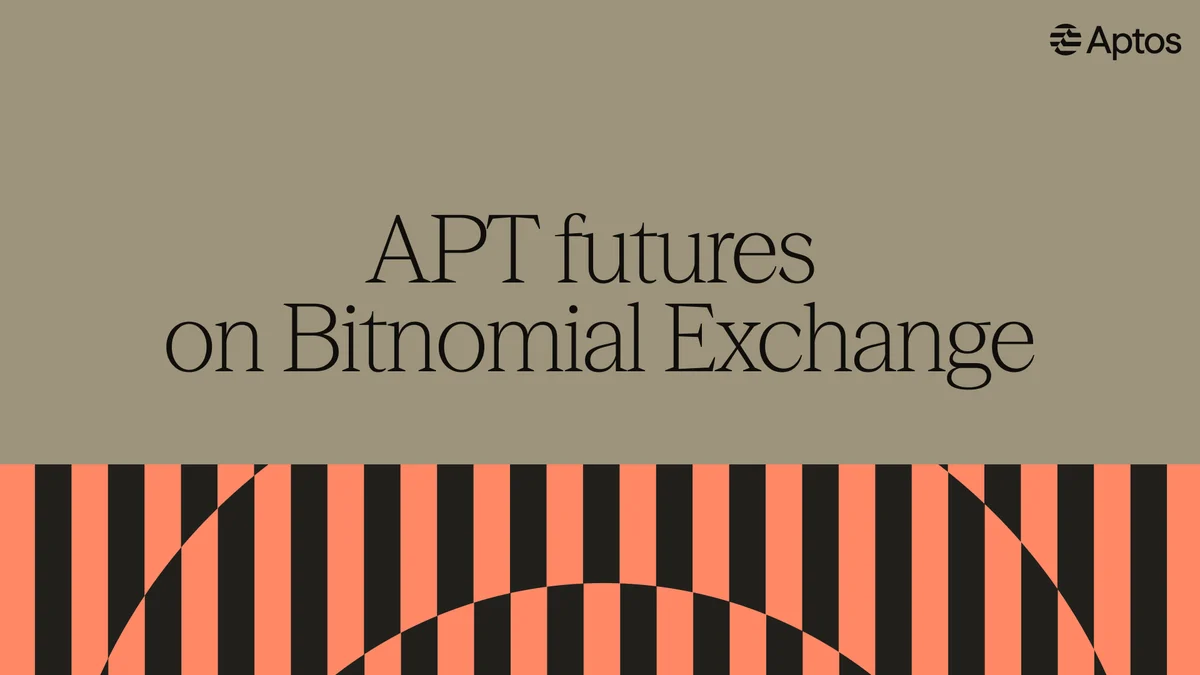 Tarjeta de noticias de Aptos: «APT futures on Bitnomial Exchange»