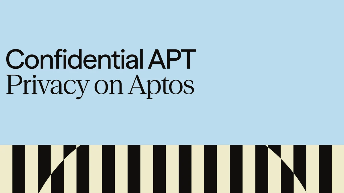 Tarjeta de noticias de Aptos: «Confidential APT» con una franja de rayas