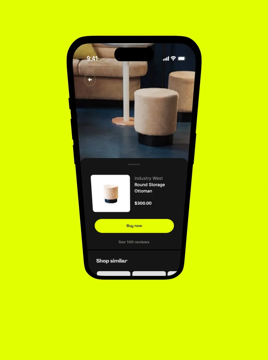 Bolt checkout on a phone on yellow