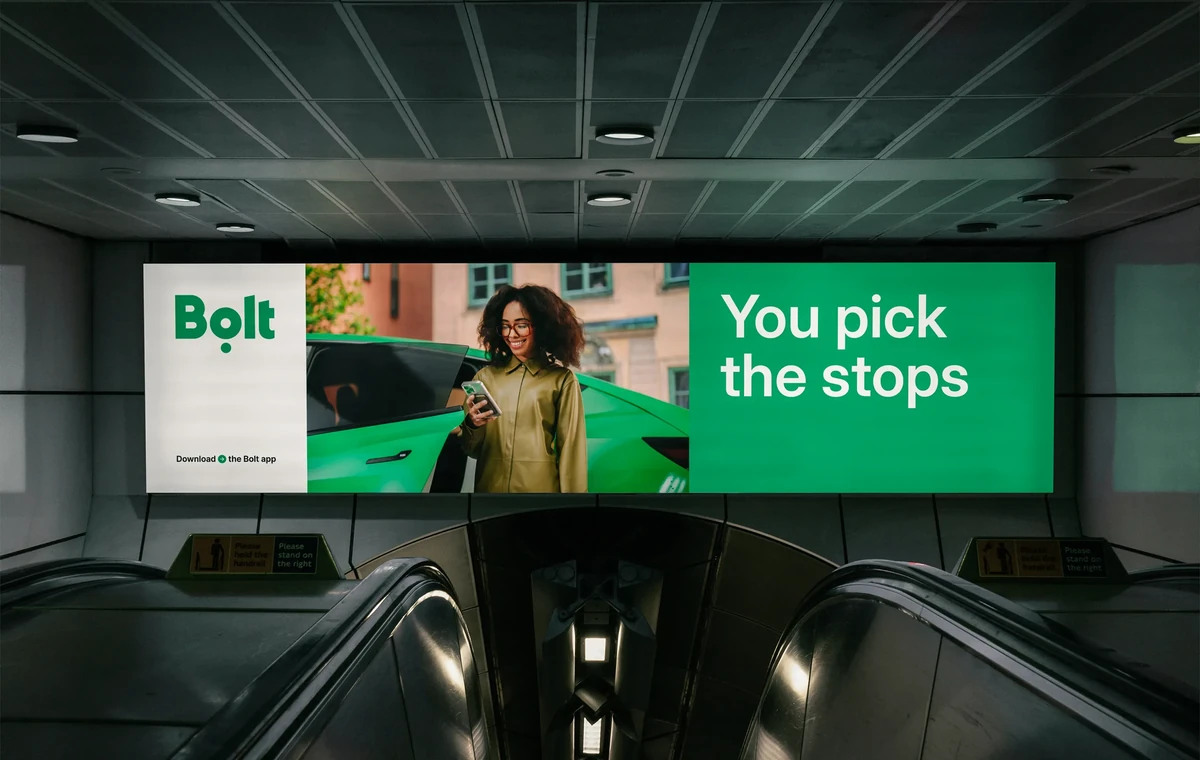 Bolt metro ad: 'You pick the stops'