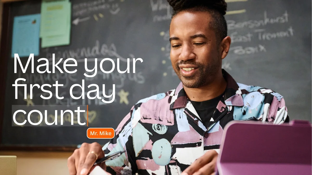 Canva ad: 'Make your first day count'