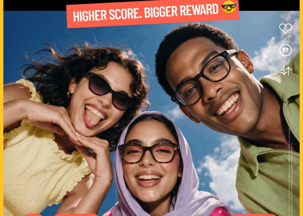 Careem campaign with smiling friends
