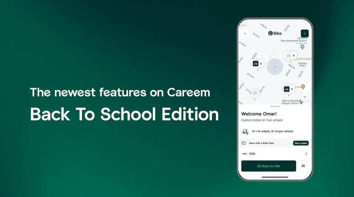 Careem app banner: 'Back to School Edition'