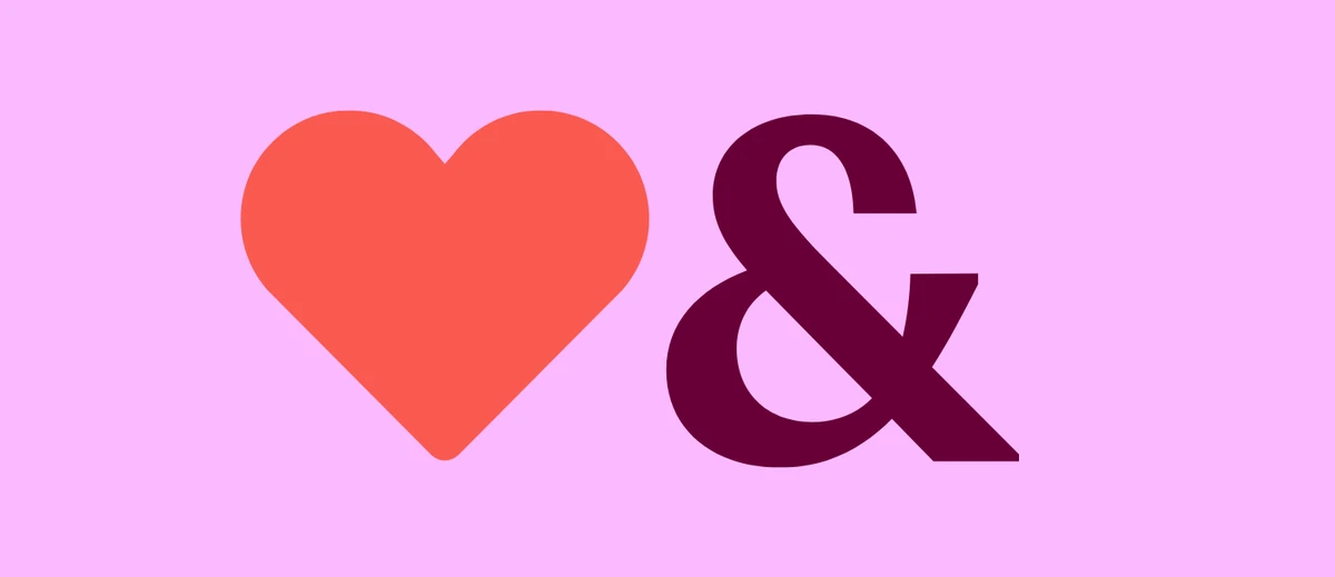 CI&T heart and ampersand shapes on pink