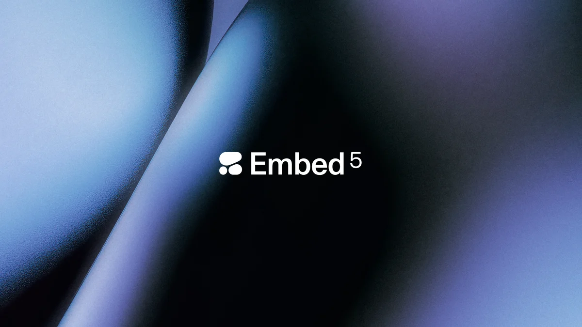 Cohere Embed product graphic on a gradient