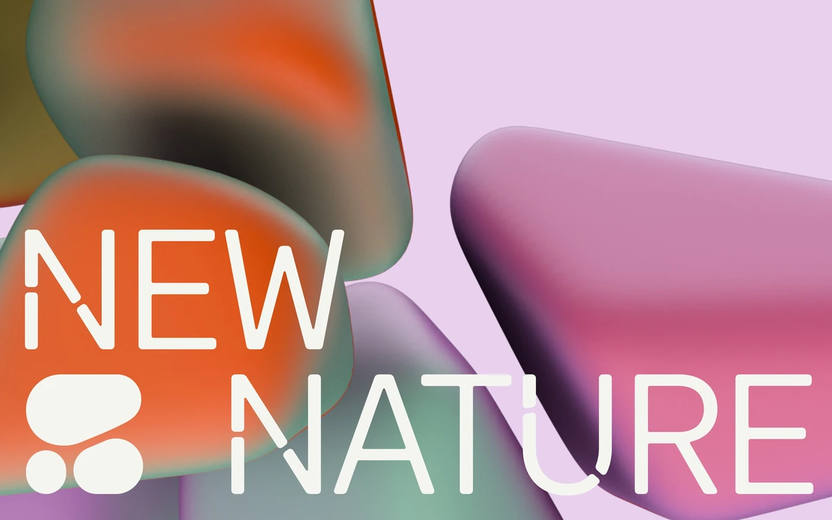 Cohere 'New Nature' graphic with soft 3D forms
