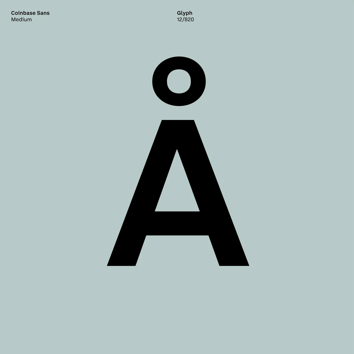 Coinbase typeface glyph 'Å'