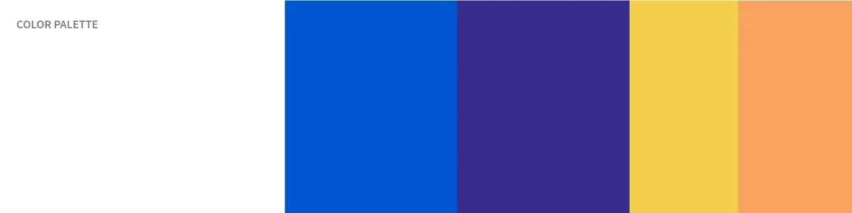 Coursera colour palette: white, blue, navy and orange