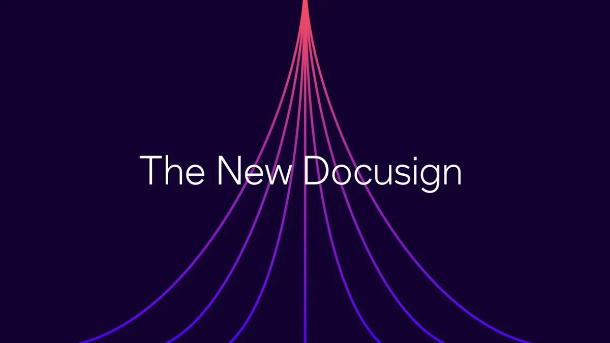 Docusign title card: 'The New Docusign'