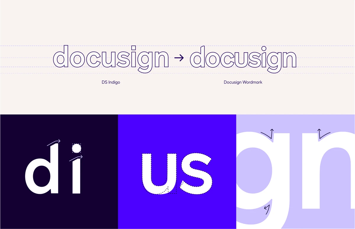 Docusign wordmark and type crops