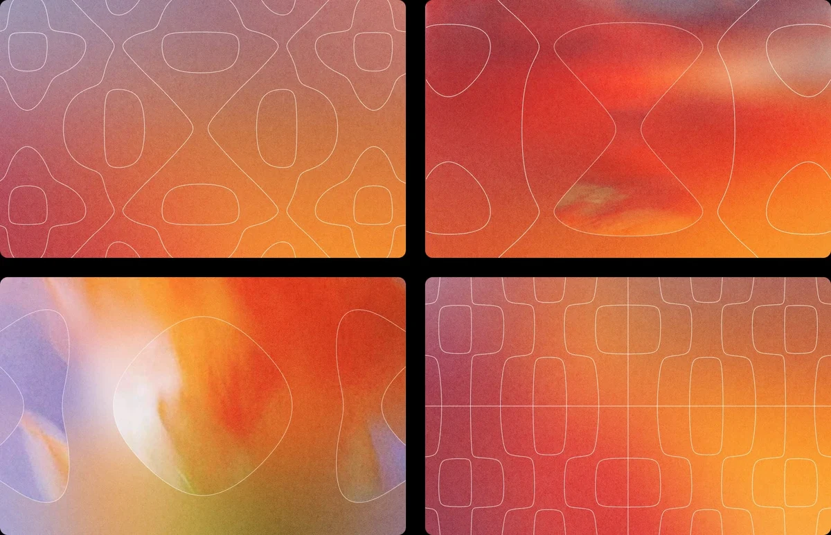 ElevenLabs red-orange gradient grid