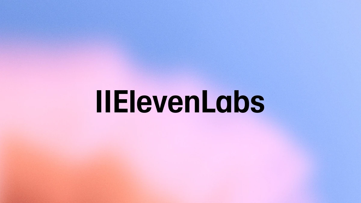 ElevenLabs wordmark on a soft gradient
