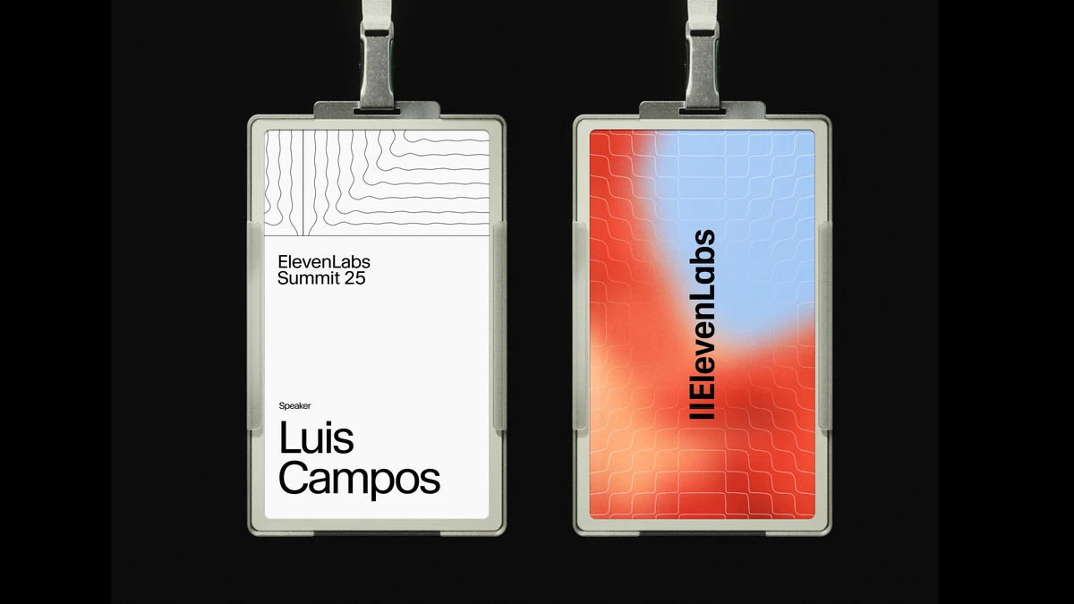 ElevenLabs lanyards and badges