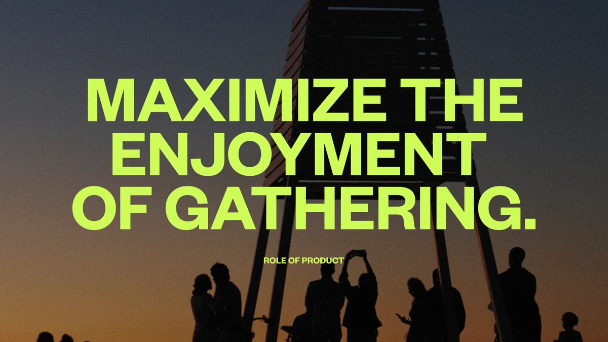 Eventbrite headline: 'Maximize the enjoyment of gathering.'