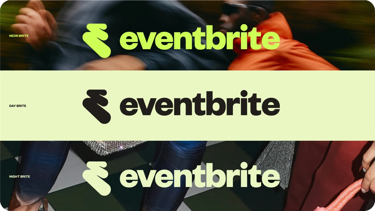 Eventbrite wordmark variations on banners