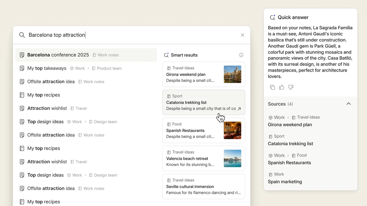 Evernote v11 note list and editor in light mode