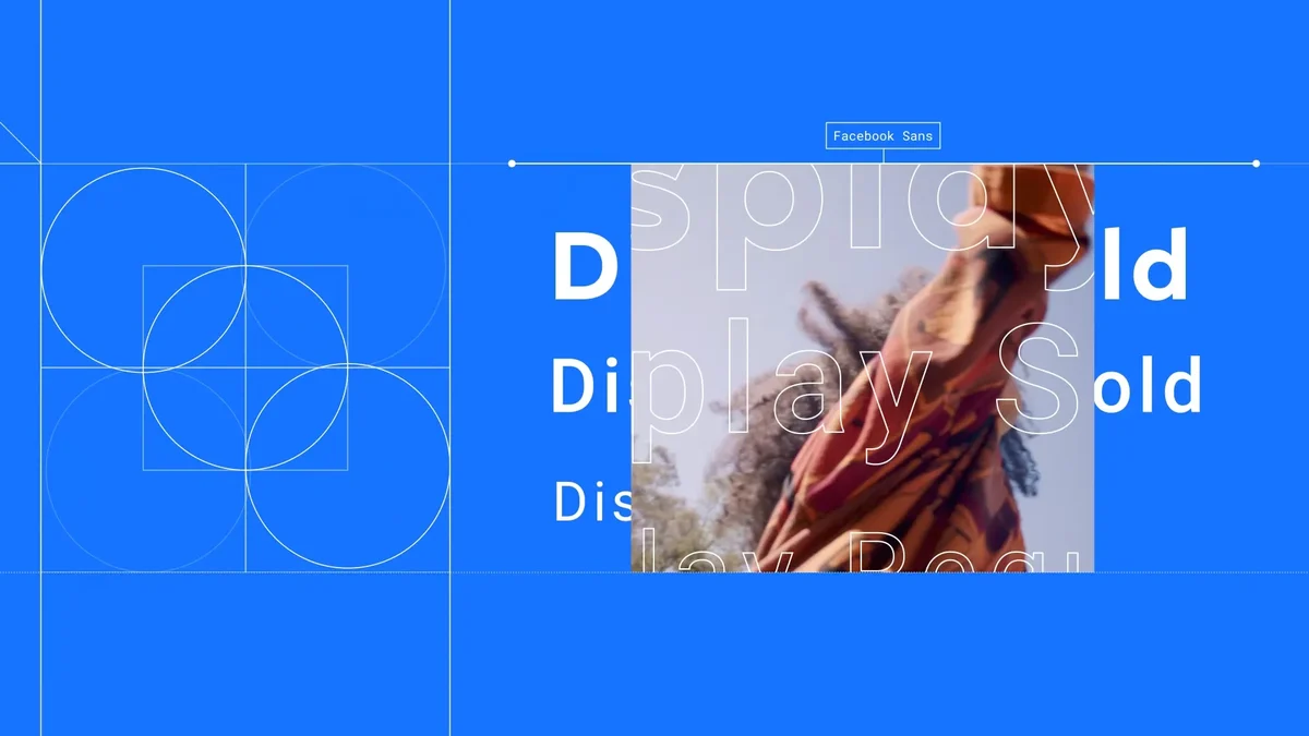Facebook Sans type specimen with construction circles