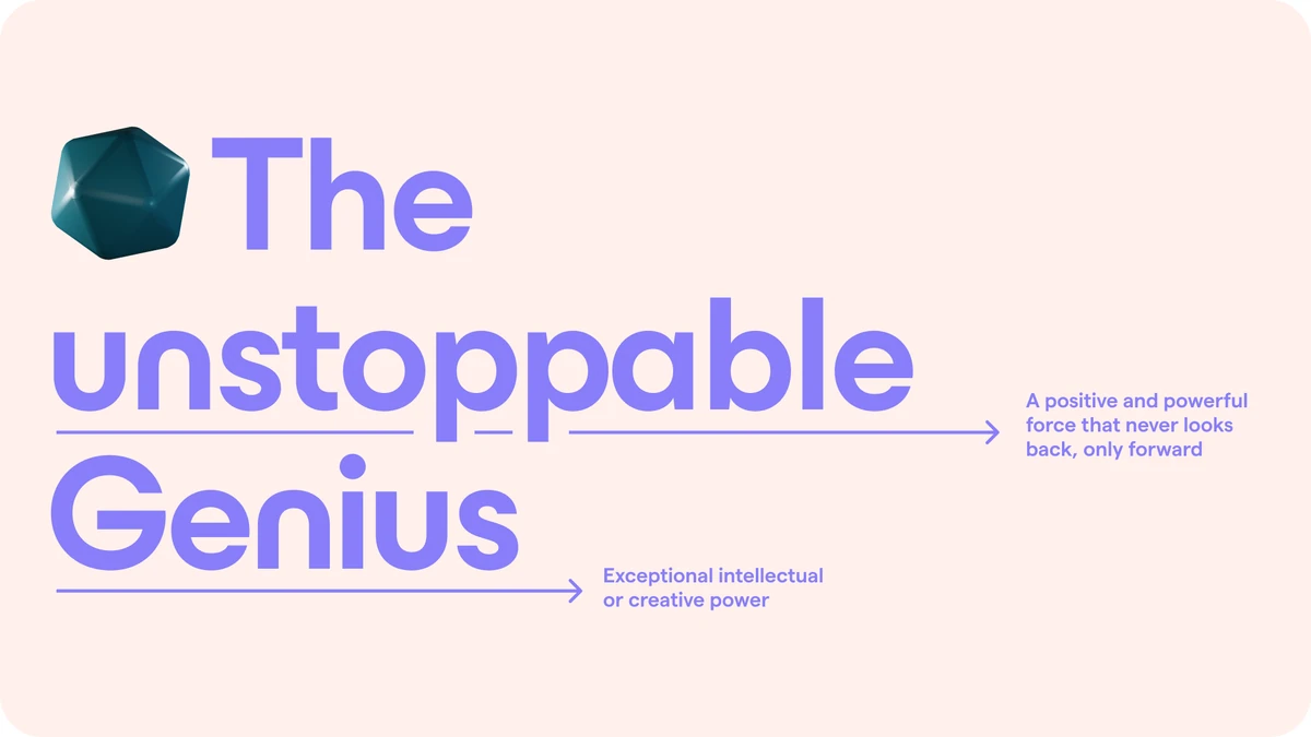 Glide headline: 'The unstoppable Genius'