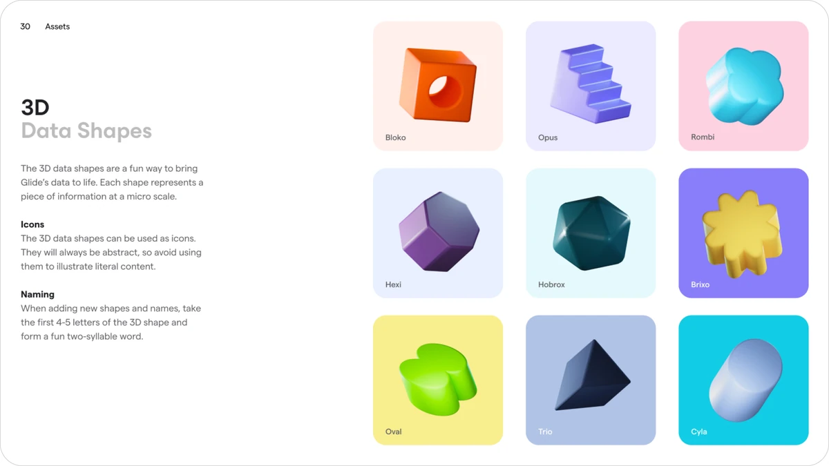 Glide 3D icon set