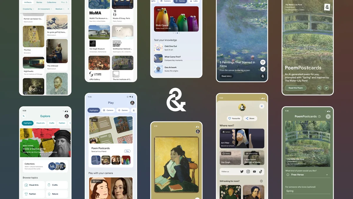 Google Arts & Culture app screens collage