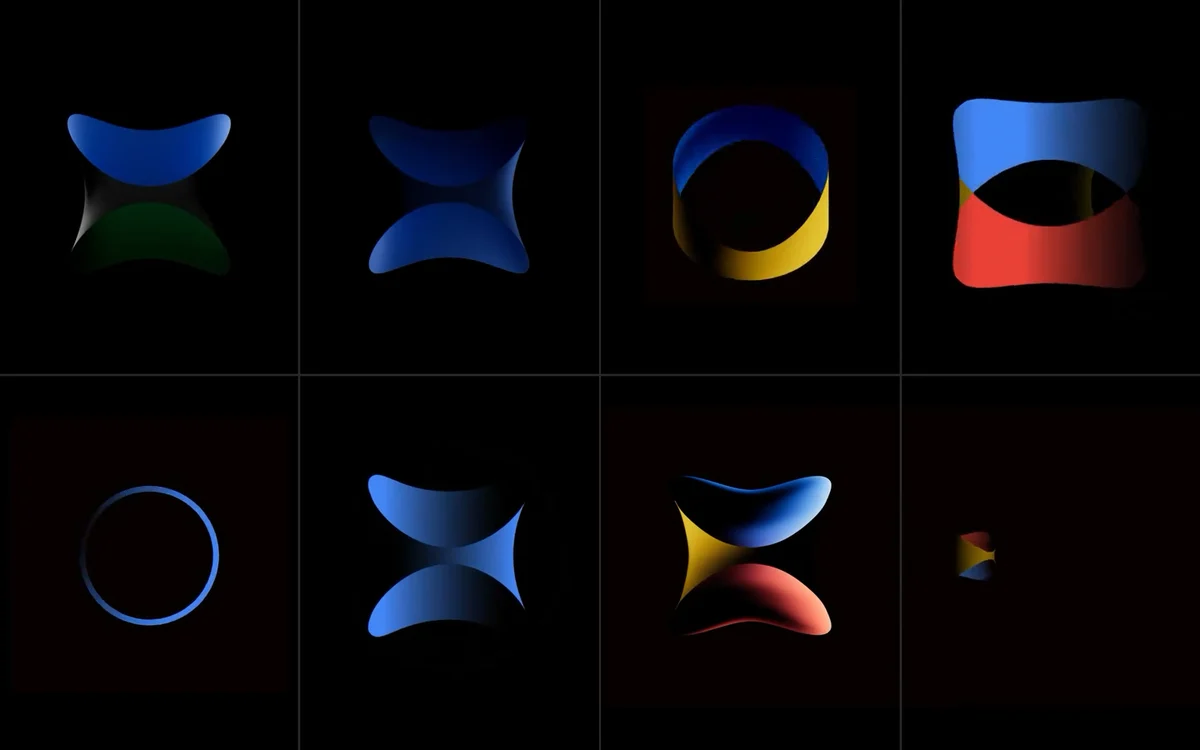 X mark variations in colour on black