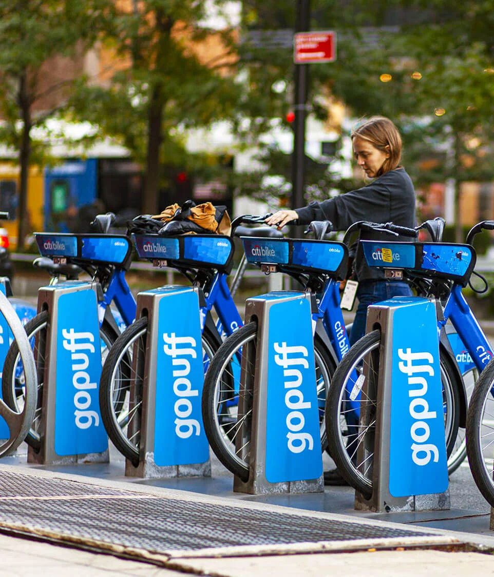 Gopuff-branded delivery e-bikes