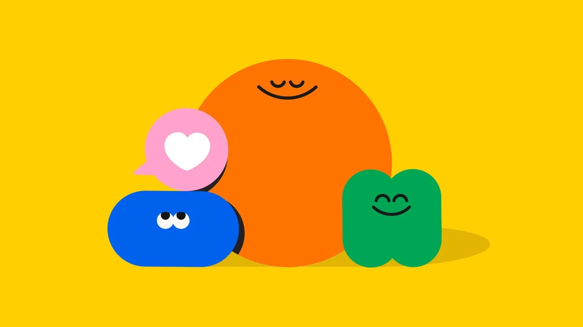 Headspace characters on yellow