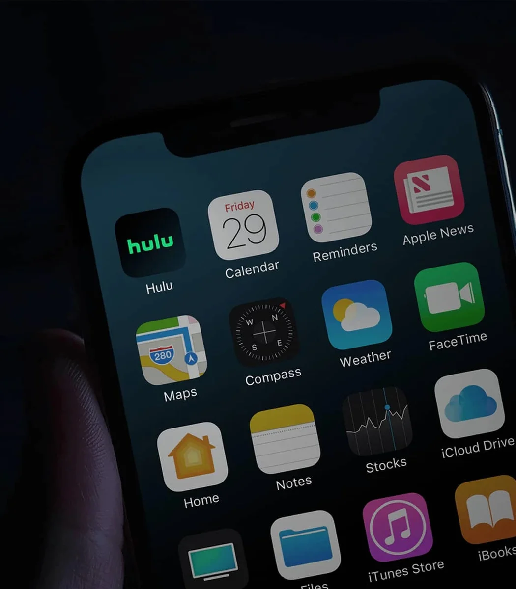Hulu app icon on a phone