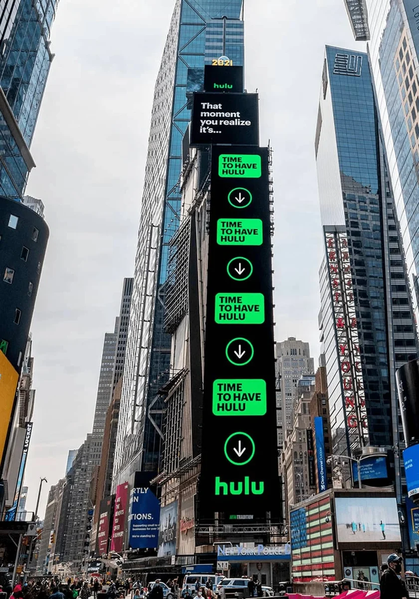 Hulu billboard in Times Square
