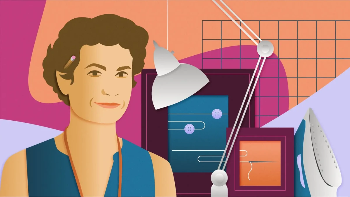Indeed illustrated portrait of a worker in a studio