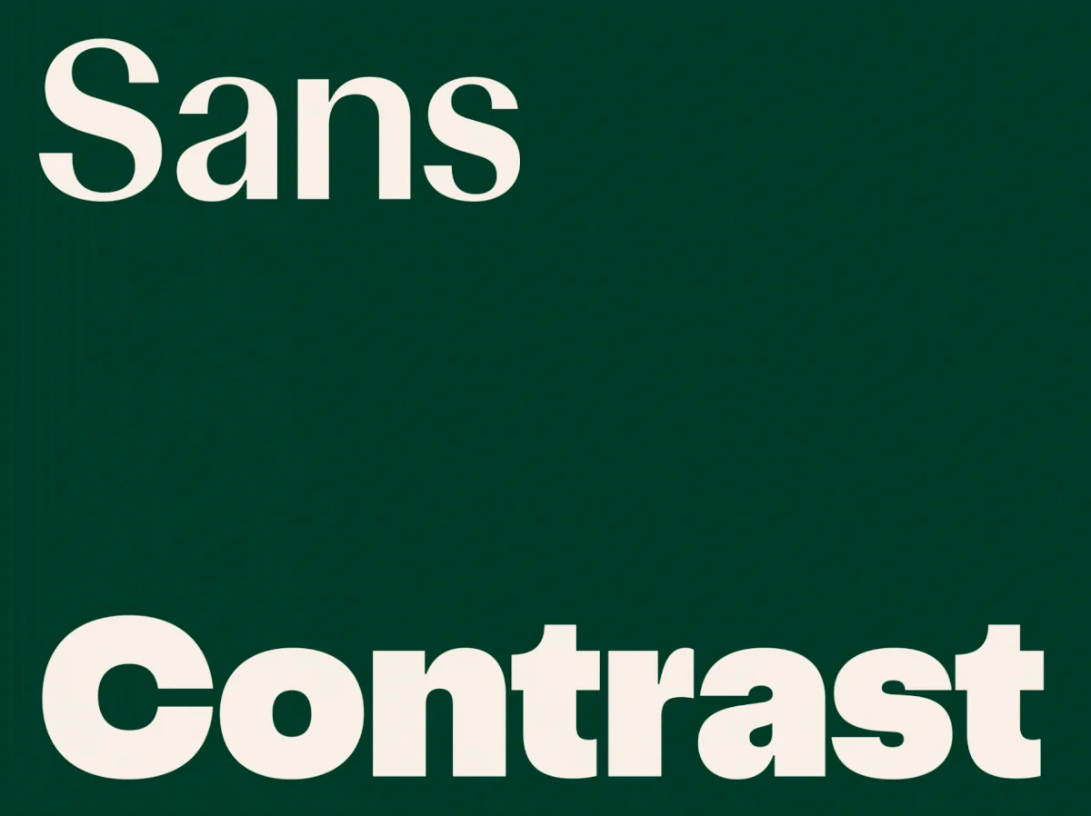 Instacart Sans and Contrast typefaces on green