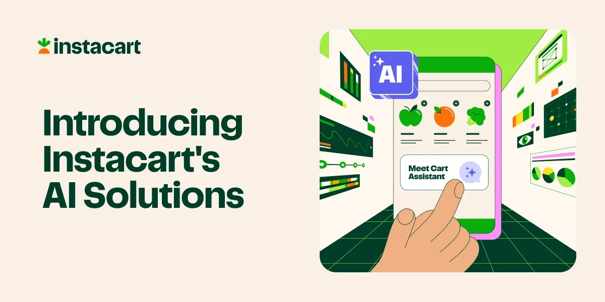 Instacart banner: 'Introducing Instacart's AI Solutions'