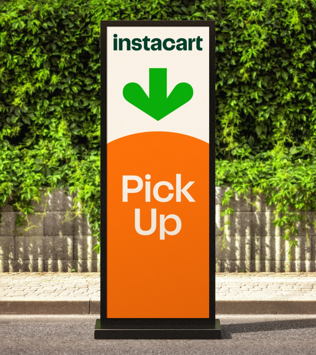 Instacart pickup totem sign