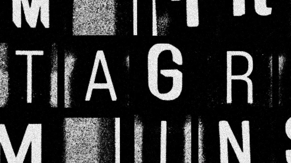 Letras de Instagram Sans en grande en blanco y negro