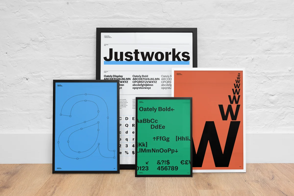 Framed Justworks posters