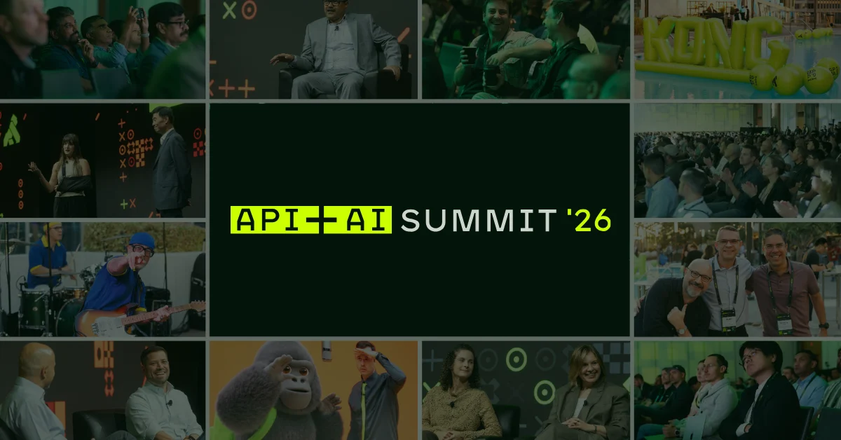 API + AI Summit '26 event key visual over a grid of conference photos