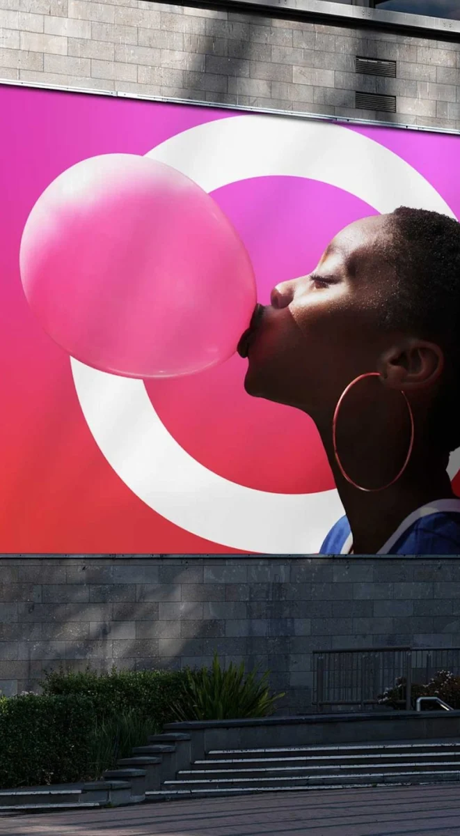 Nokia gradient poster with a pink arc