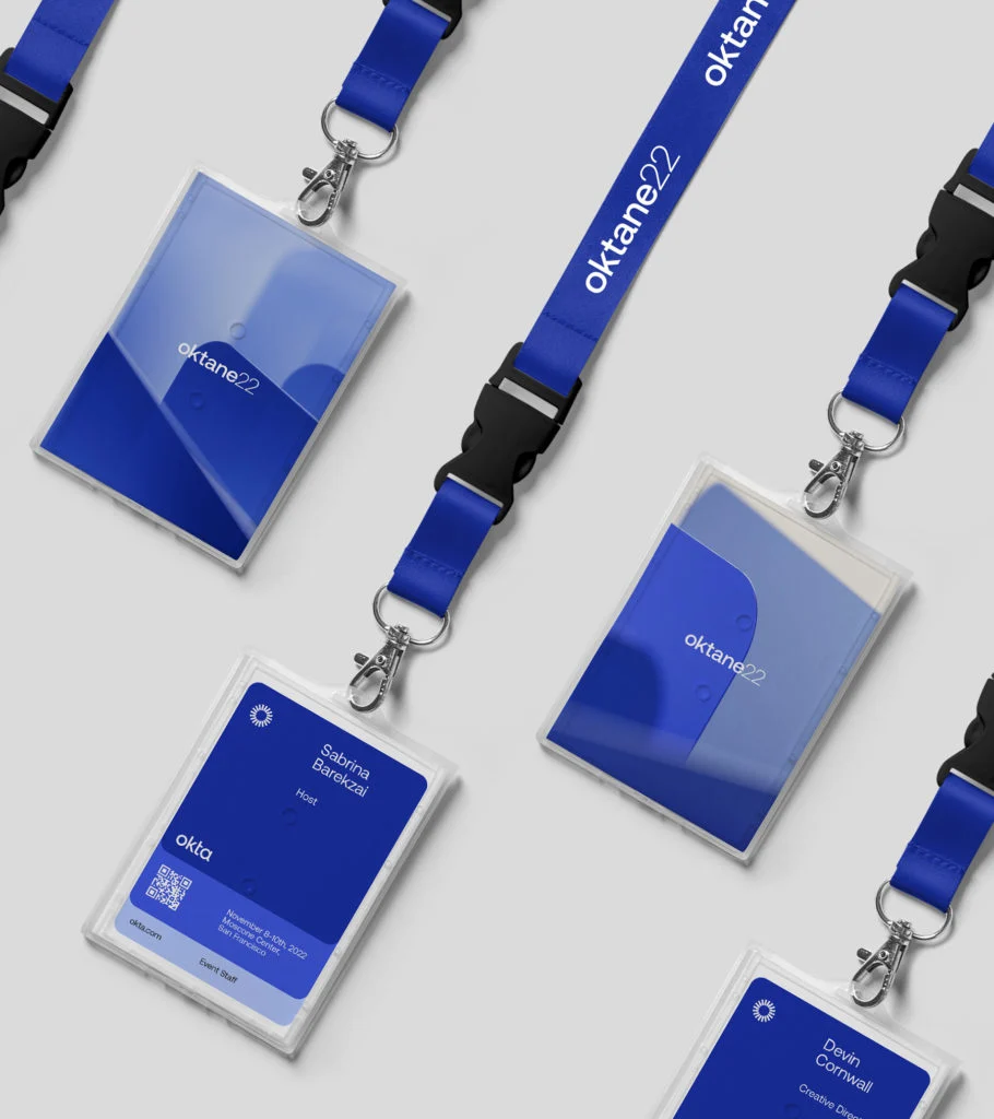 Okta lanyards and badges