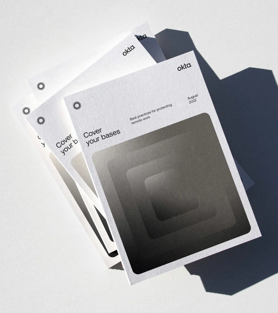 Okta printed collateral fanned out