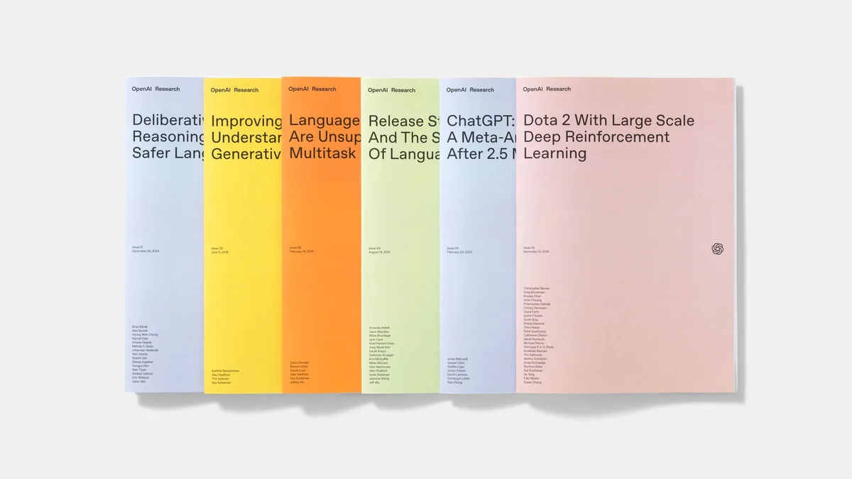 Portadas de informes de investigación de OpenAI en color