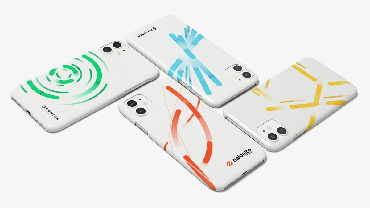 Palo Alto Networks brand pattern on phone cases
