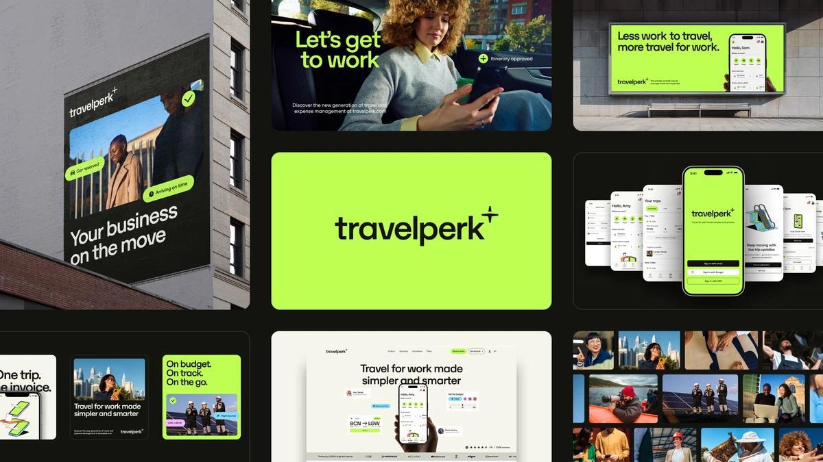 TravelPerk brand applications on dark