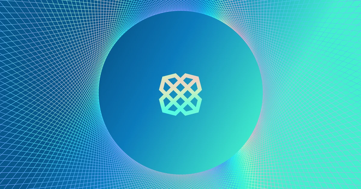 Plaid pattern mark in teal
