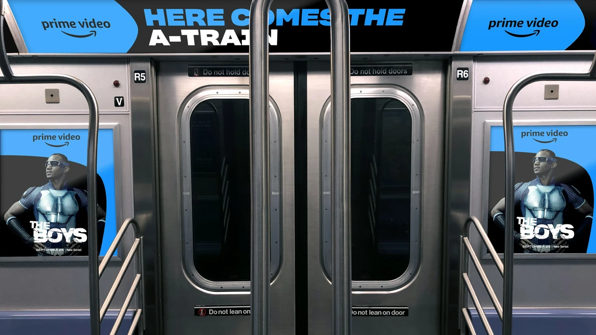 Prime Video ads on subway doors