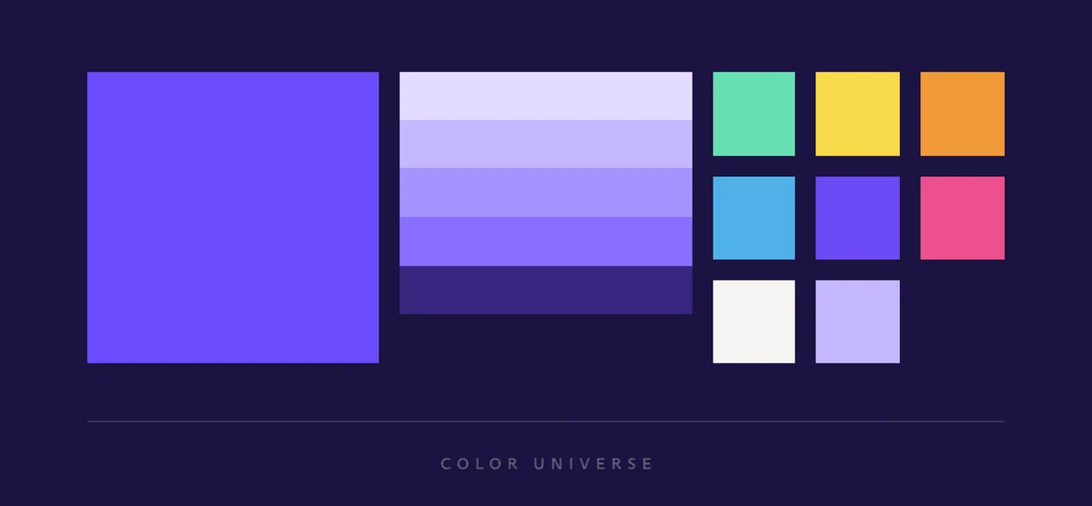 Proton colour palette on dark