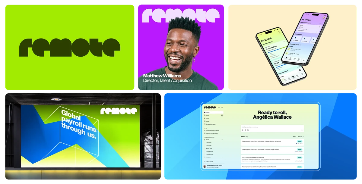 Remote brand applications: web pages, phone UI and a lime billboard